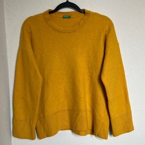 United Colors of Benetton Yellow Wool Pullover
